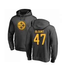 Football Pittsburgh Steelers #47 Mel Blount Ash One Color Pullover Hoodie