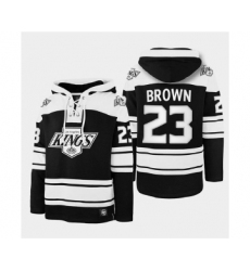 Men's Los Angeles Kings #23 Dustin Brown Black Ageless Must-Have Lace-Up Pullover Hoodie