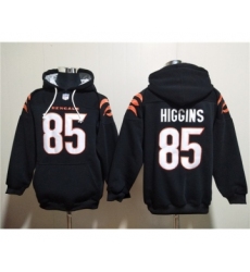 Men's Cincinnati Bengals #85 Tee Higgins Black Pullover Hoodie