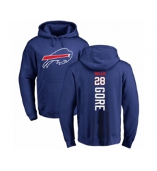 Football Buffalo Bills #28 Frank Gore Royal Blue Backer Pullover Hoodie