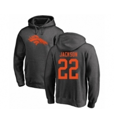 Football Denver Broncos #22 Kareem Jackson Ash One Color Pullover Hoodie
