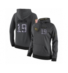 Football Women's Arizona Cardinals #19 KeeSean Johnson Stitched Black Anthracite Salute to Service Player Performance Hoodie