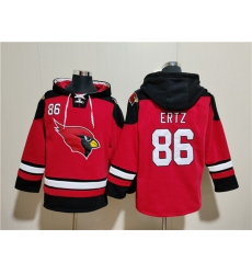 Men's Arizona Cardinals #86 Zach Ertz Red Ageless Must-Have Lace-Up Pullover Hoodie