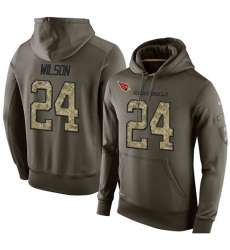 NFL Nike Arizona Cardinals #24 Adrian Wilson Green Salute To Service Men Pullover Hoodie