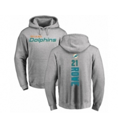 Football Miami Dolphins #21 Eric Rowe Ash Backer Pullover Hoodie