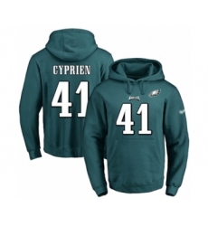 Football Men's Philadelphia Eagles #41 Johnathan Cyprien Green Name & Number Pullover Hoodie