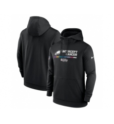 Men's Philadelphia Eagles 2022 Black Crucial Catch Therma Performance Pullover Hoodie