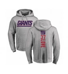 Football New York Giants #37 Julian Love Ash Backer Pullover Hoodie