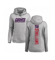 Football Women's New York Giants #99 Leonard Williams Ash Backer Pullover Hoodie