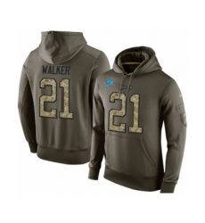 Football Detroit Lions #21 Tracy Walker Green Salute To Service Men's Pullover Hoodie