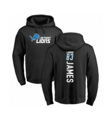 Football Detroit Lions #83 Jesse James Black Backer Pullover Hoodie