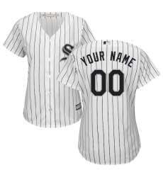 Women's Chicago White Sox Majestic White/Black Home Cool Base Custom Jersey