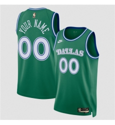 Men's Dallas Mavericks Active Player Custom Green 2025 Classic Edition Stitched Basketball Jersey