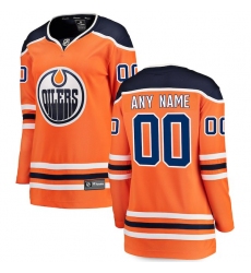 Women's Edmonton Oilers Fanatics Branded Orange Home Breakaway Custom Jersey