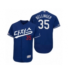 Men's 2019 Asian Heritage Month Los Angeles Dodgers #35 Cody Bellinger Royal Korean Flex Base Jersey