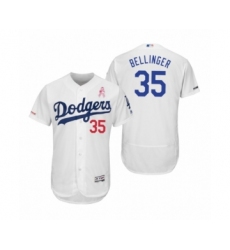 Men's Cody Bellinger Los Angeles Dodgers #35 White 2019 Mothers Day Flex Base Home Jersey