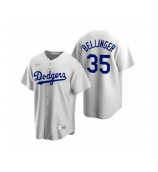 Men's Los Angeles Dodgers #35 Cody Bellinger Nike White Cooperstown Collection Home Jersey