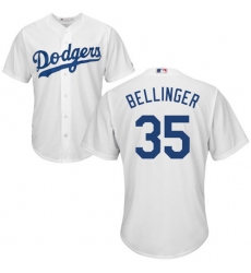 Youth Majestic Los Angeles Dodgers #35 Cody Bellinger Authentic White Home Cool Base MLB Jersey