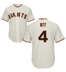 Youth Majestic San Francisco Giants #4 Mel Ott Replica Cream Home Cool Base MLB Jersey