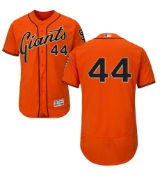 Men's Majestic San Francisco Giants #44 Willie McCovey Orange Alternate Flex Base Authentic Collection MLB Jersey