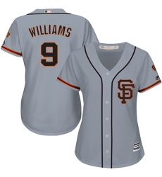 Women's Majestic San Francisco Giants #9 Matt Williams Replica Grey Road 2 Cool Base MLB Jersey