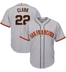 Youth Majestic San Francisco Giants #22 Will Clark Replica Grey Road Cool Base MLB Jersey