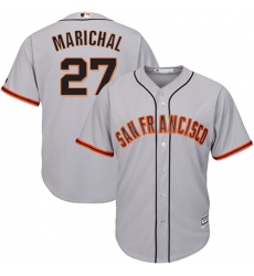 Youth Majestic San Francisco Giants #27 Juan Marichal Replica Grey Road Cool Base MLB Jersey