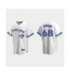 Men's Jordan Romano Blue Jays #68 White Cooperstown Collection Jersey