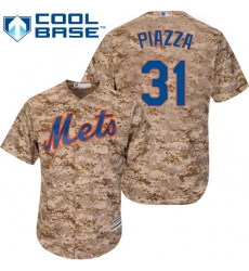 Men's Majestic New York Mets #31 Mike Piazza Replica Camo Alternate Cool Base MLB Jersey
