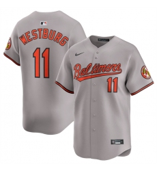 Men's Baltimore Orioles #11 Jordan Westburg Gray 2025 Limited Cool Base Stitched Baseball Jersey