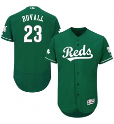 Men's Majestic Cincinnati Reds #23 Adam Duvall Green Celtic Flexbase Authentic Collection MLB Jersey