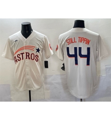Men's Houston Astros #44 Still Tippin Cream Throwback Cooperstown Collection Limited Stitched Baseball Jersey
