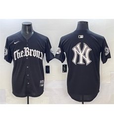 Men's New York Yankees Team Big Logo Black 'Gothic Legacy Edition' Vapor Premier Limited Stitched Baseball Jersey