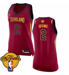 Women's Nike Cleveland Cavaliers #2 Kyrie Irving Swingman Maroon 2018 NBA Finals Bound NBA Jersey - Icon Edition