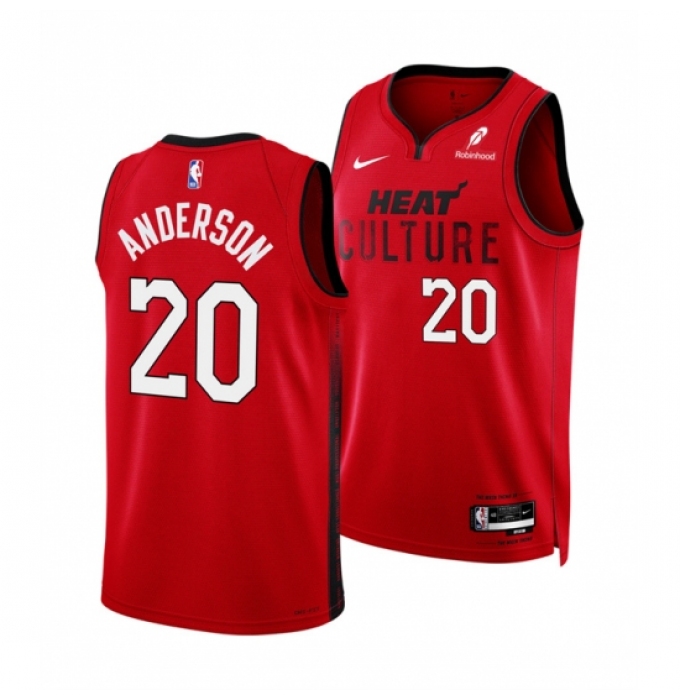 Men's Miami Heat #20 Kyle Anderson Red 2025 City Edition Stitched Basketball Jersey