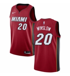 Men's Nike Miami Heat #20 Justise Winslow Authentic Red NBA Jersey Statement Edition