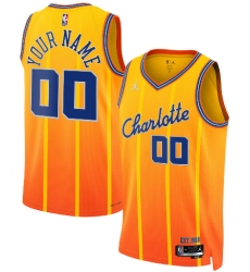 Men's Charlotte Hornets Active Player Custom Gold 2025-26 City Edition Swingman Stitched Jersey