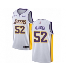 Men's Los Angeles Lakers #52 Jamaal Wilkes Authentic White Basketball Jersey - Association Edition
