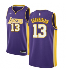 Men's Nike Los Angeles Lakers #13 Wilt Chamberlain Swingman Purple NBA Jersey - Statement Edition
