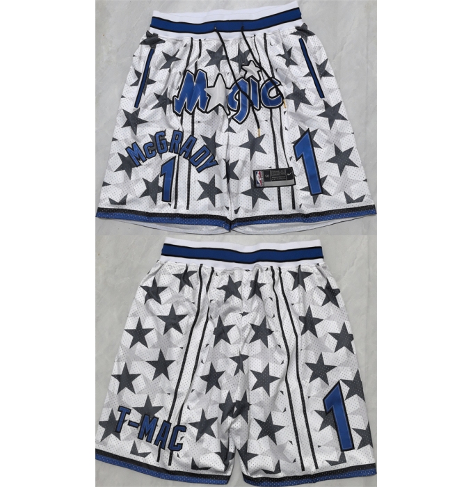 Men's Orlando Magic #1 Penny Hardaway White 2025 Shorts(Run Small)