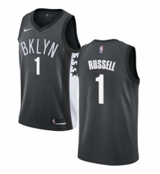 Women's Nike Brooklyn Nets #1 D'Angelo Russell Authentic Gray NBA Jersey Statement Edition