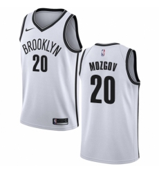 Men's Nike Brooklyn Nets #20 Timofey Mozgov Swingman White NBA Jersey - Association Edition