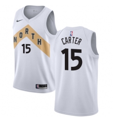 Youth Nike Toronto Raptors #15 Vince Carter Swingman White NBA Jersey - City Edition