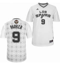 Men's Adidas San Antonio Spurs #9 Tony Parker Authentic White New Latin Nights NBA Jersey