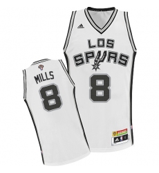 Men's Adidas San Antonio Spurs #8 Patty Mills Swingman White Latin Nights NBA Jersey