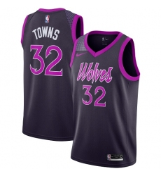 Women's Nike Minnesota Timberwolves #32 Karl-Anthony Towns Swingman Purple NBA Jersey - City Edition