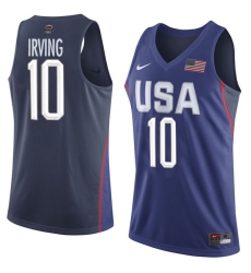 Men's Nike Team USA #10 Kyrie Irving Swingman Navy Blue 2016 Olympic Basketball Jersey