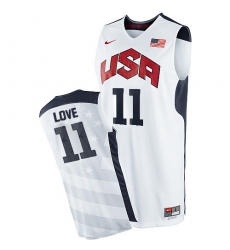 Men's Nike Team USA #11 Kevin Love Swingman White 2012 Olympics Basketball Jersey