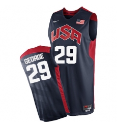 Men's Nike Team USA #29 Paul George Swingman Navy Blue 2012 Olympics Basketball Jersey