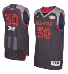 Men's Adidas Golden State Warriors #30 Stephen Curry Swingman Charcoal 2017 All Star NBA Jersey